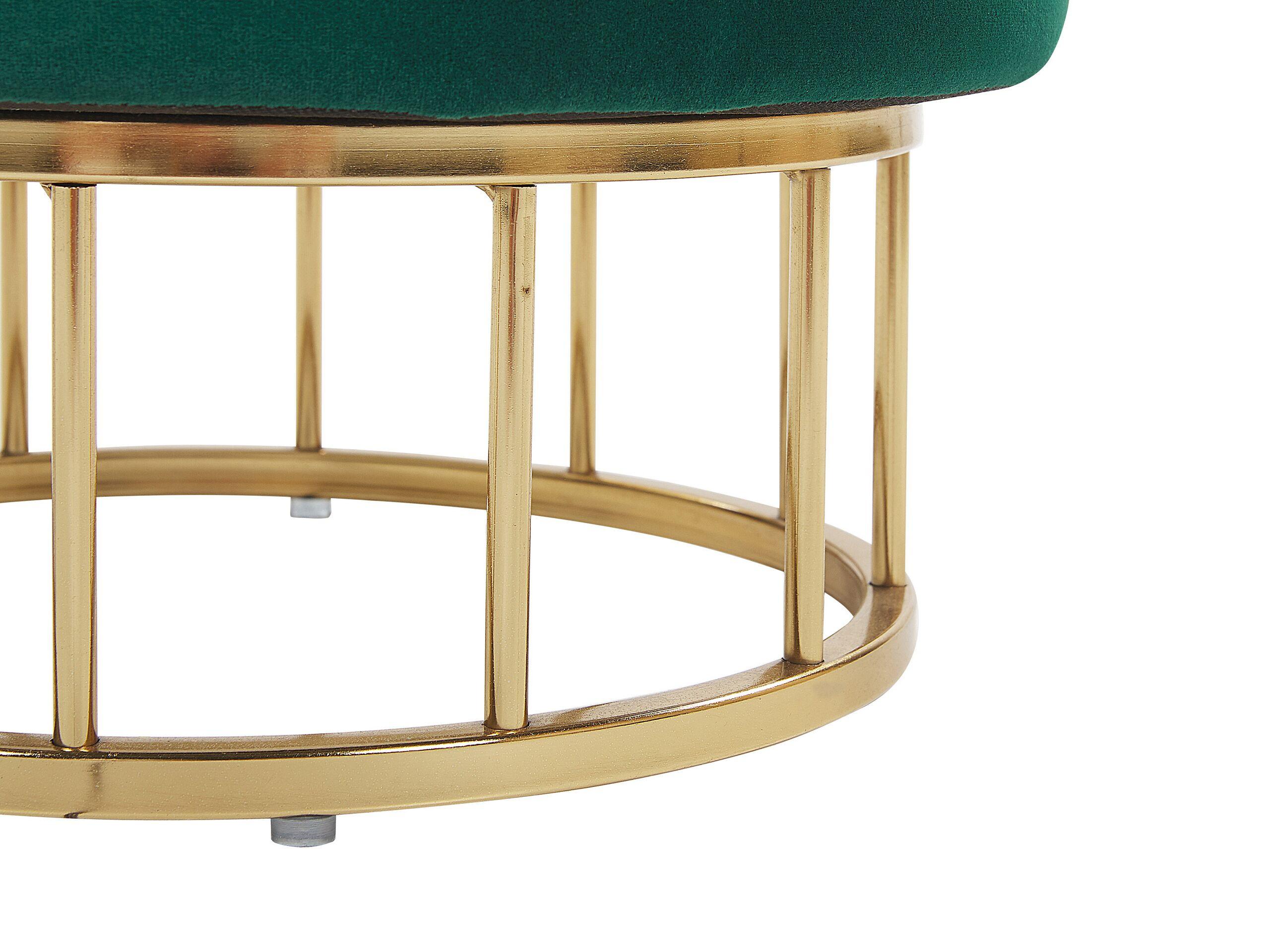 Beliani Pouf mit Stauraum aus Samtstoff Glamourös ELGIN