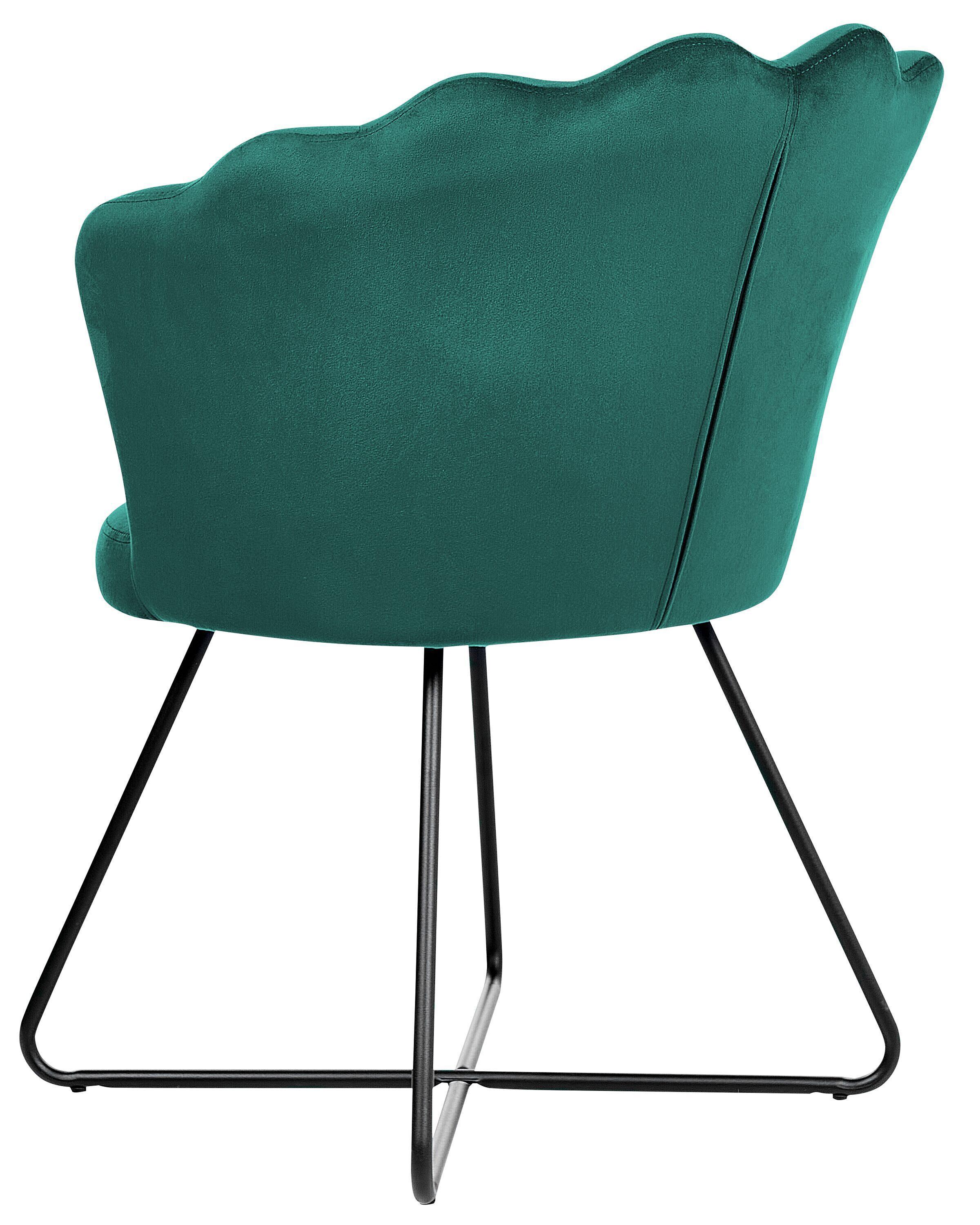 Beliani Sessel aus Samtstoff Retro LOVELOCK