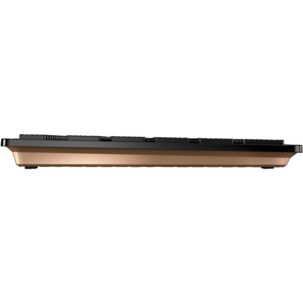 Cherry DW 9100 Slim, Deutsches Layout, QWERTZ Tastatur, kabellose Tastatur- und Maus set -bronze