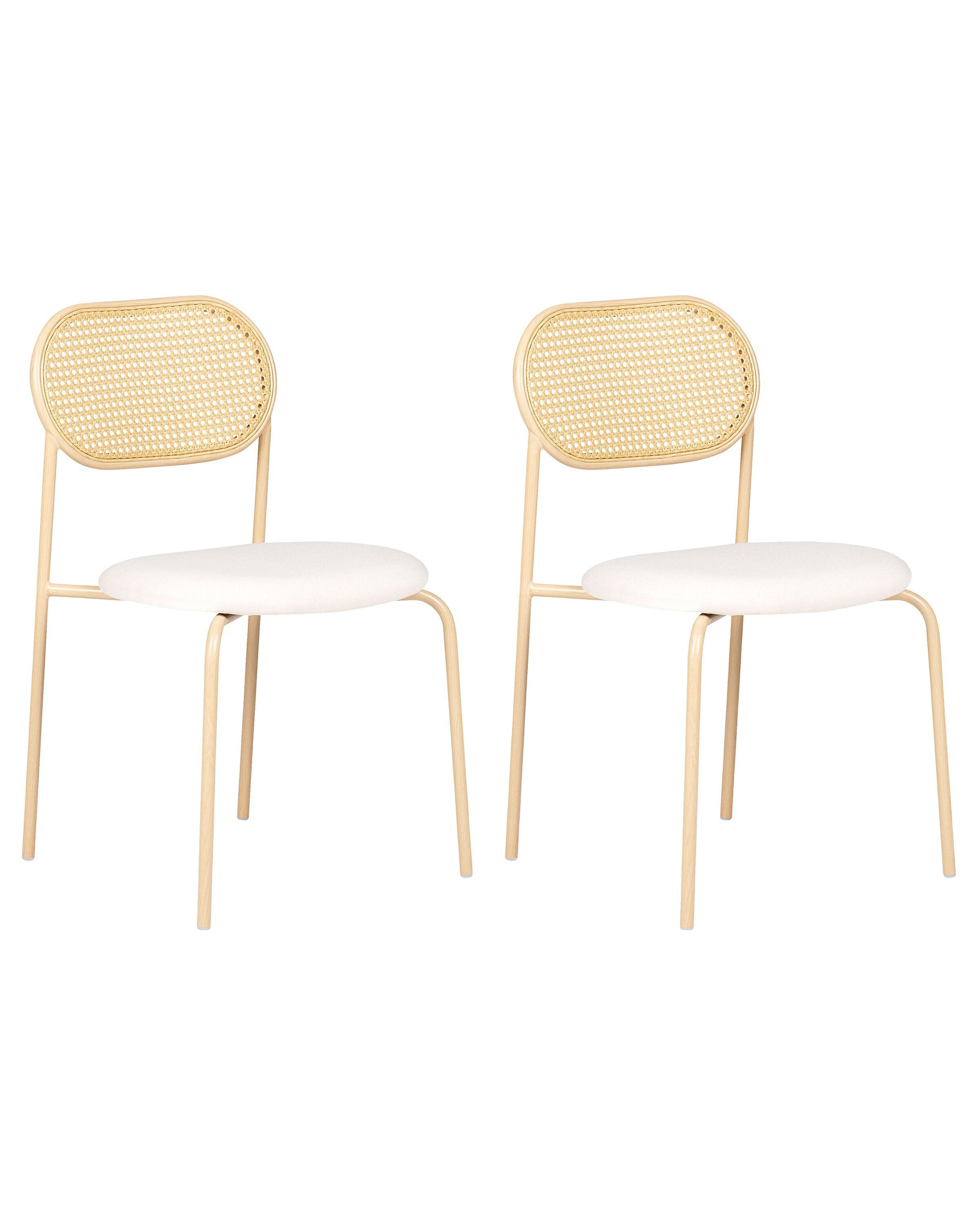 Beliani Esszimmerstuhl 2er Set aus Eisen Retro ADAVER