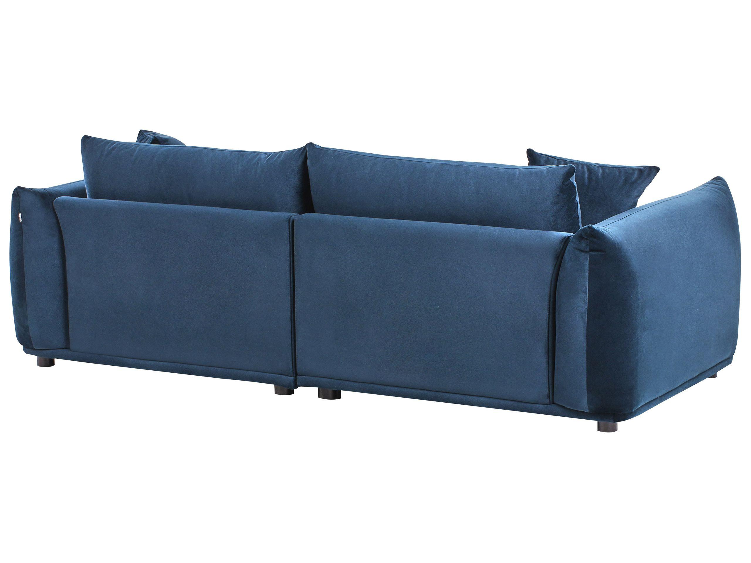 Beliani 3 Sitzer Sofa aus Samtstoff Glamourös LUVOS