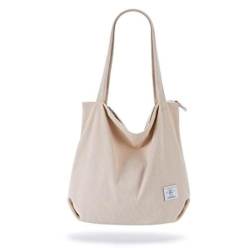 Only-bags.store Kordel Tasche Umhängetasche mit Reißverschluss, große Shopper Tasche Tragetasche Handtasche