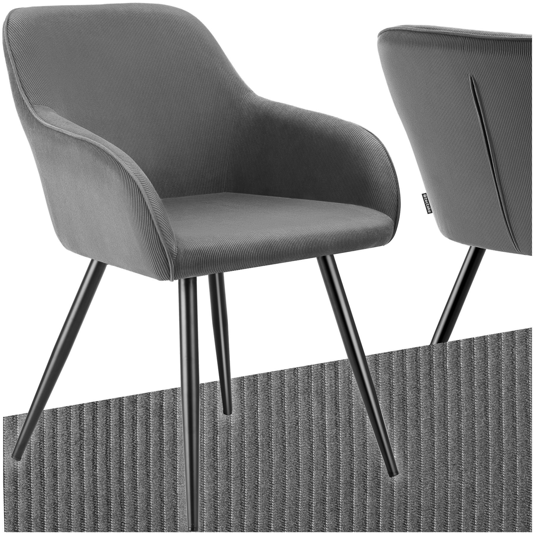 Tectake Stuhl Marilyn, Cordoptik, gepolstert