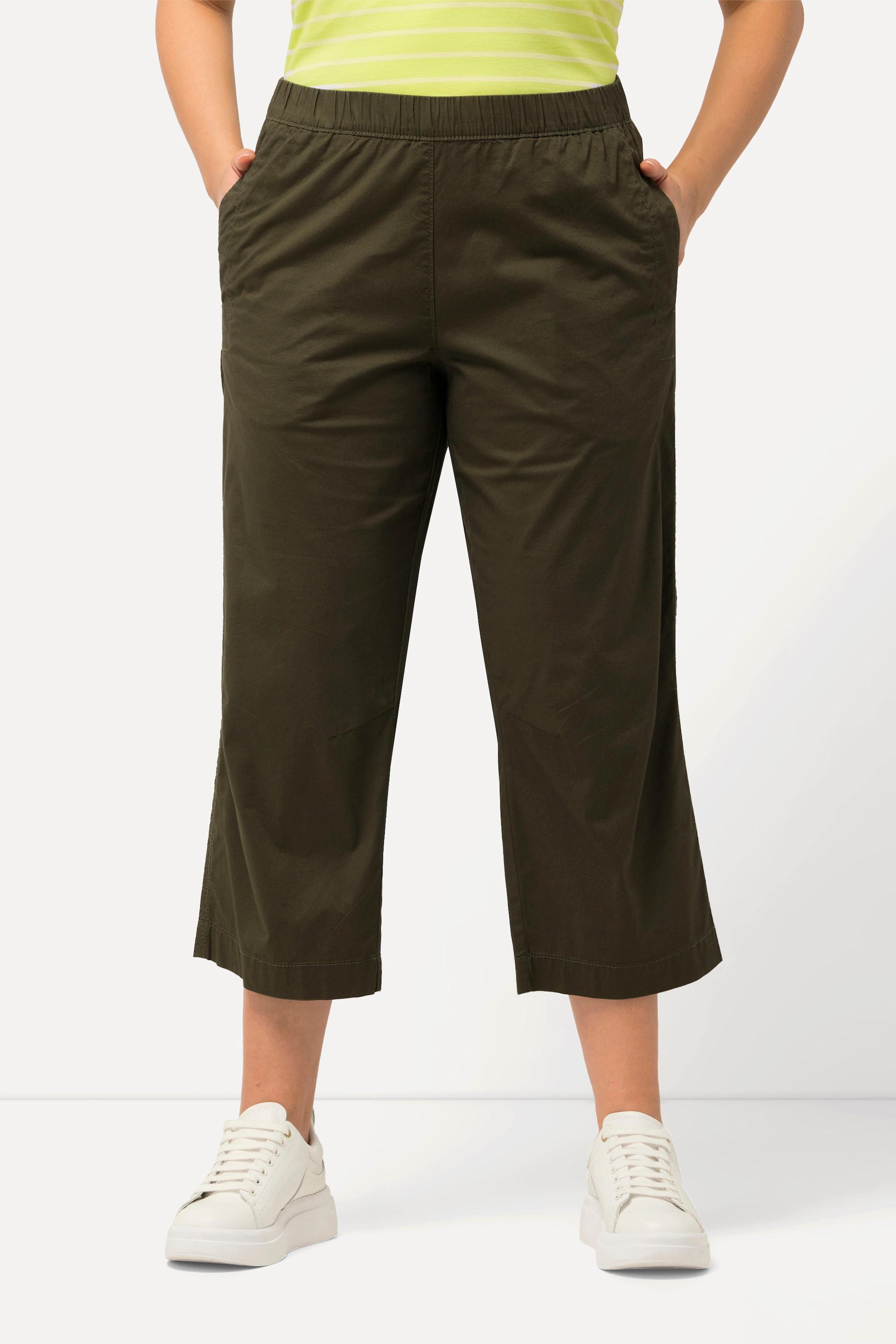Ulla Popken 7/8-Hose Ruby mit geformtem Knie und geradem Bein