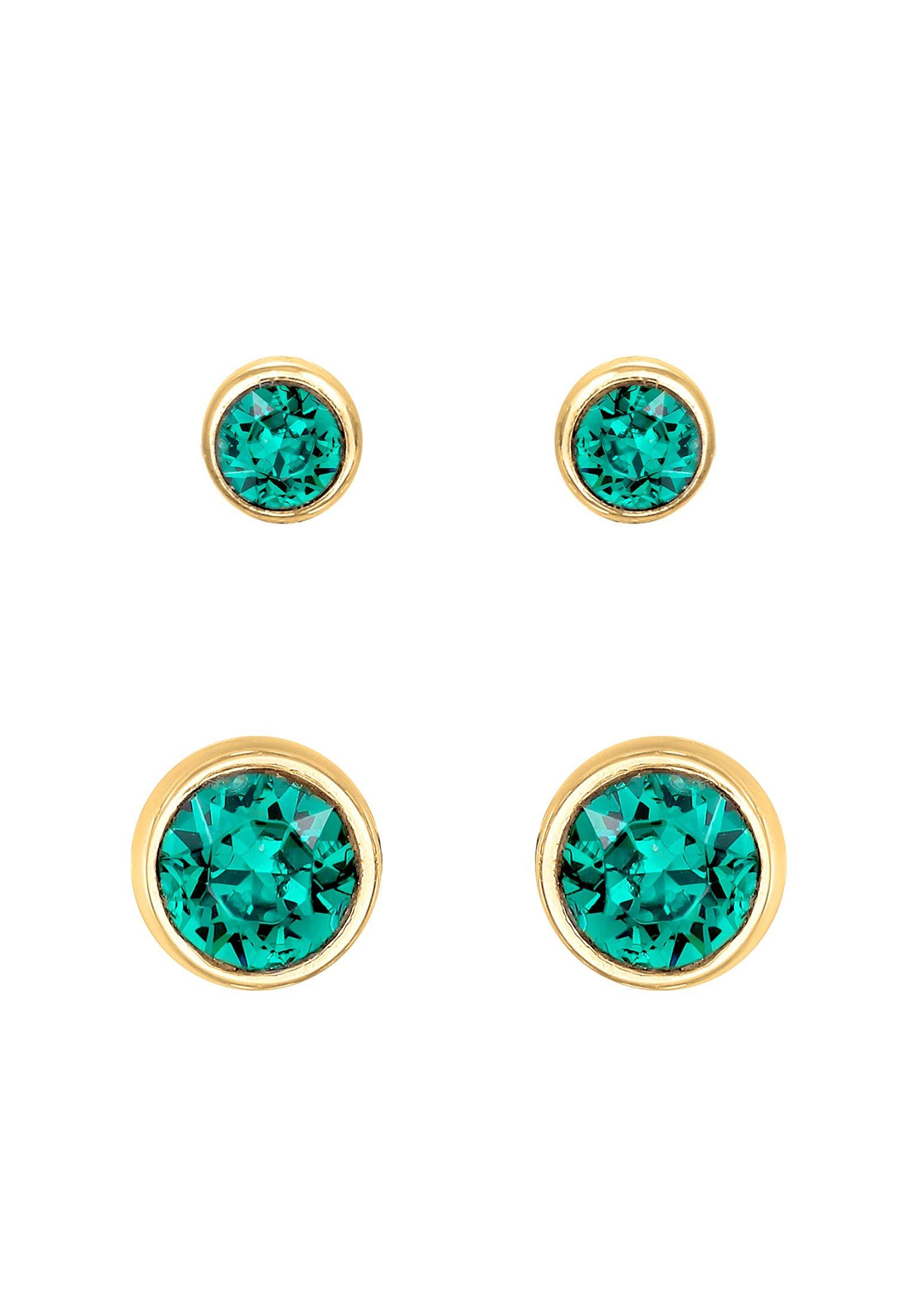 Elli Ohrringe Set Kristalle Basic Grün