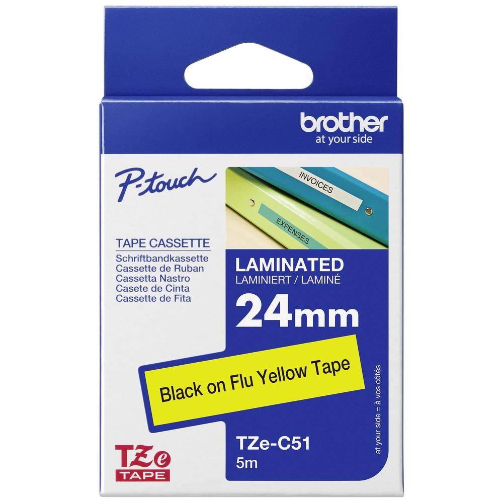brother TZE-Schriftbandkassette Signalfarbe laminiert