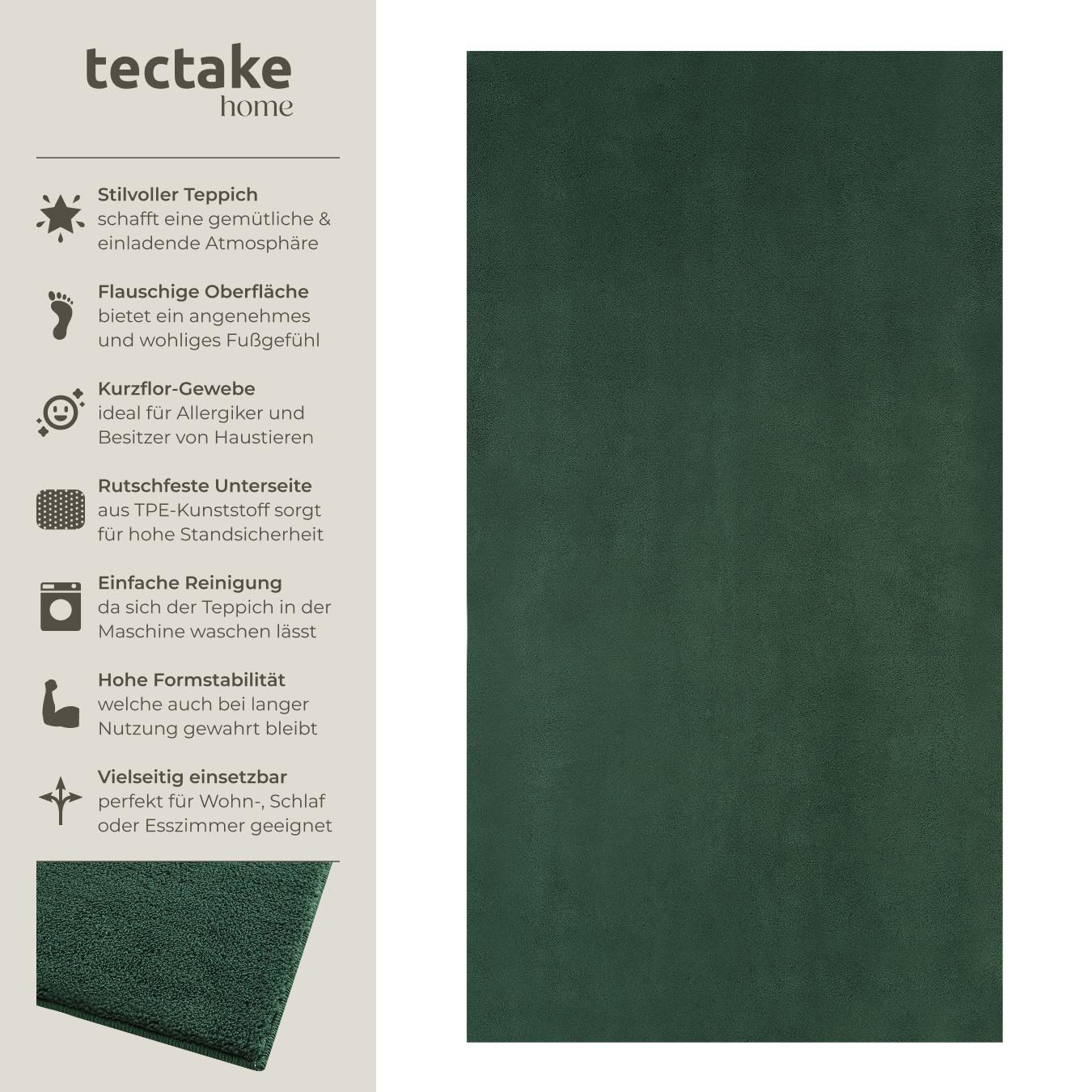 Tectake Kurzflorteppich Soft Zone 60 x 110 cm