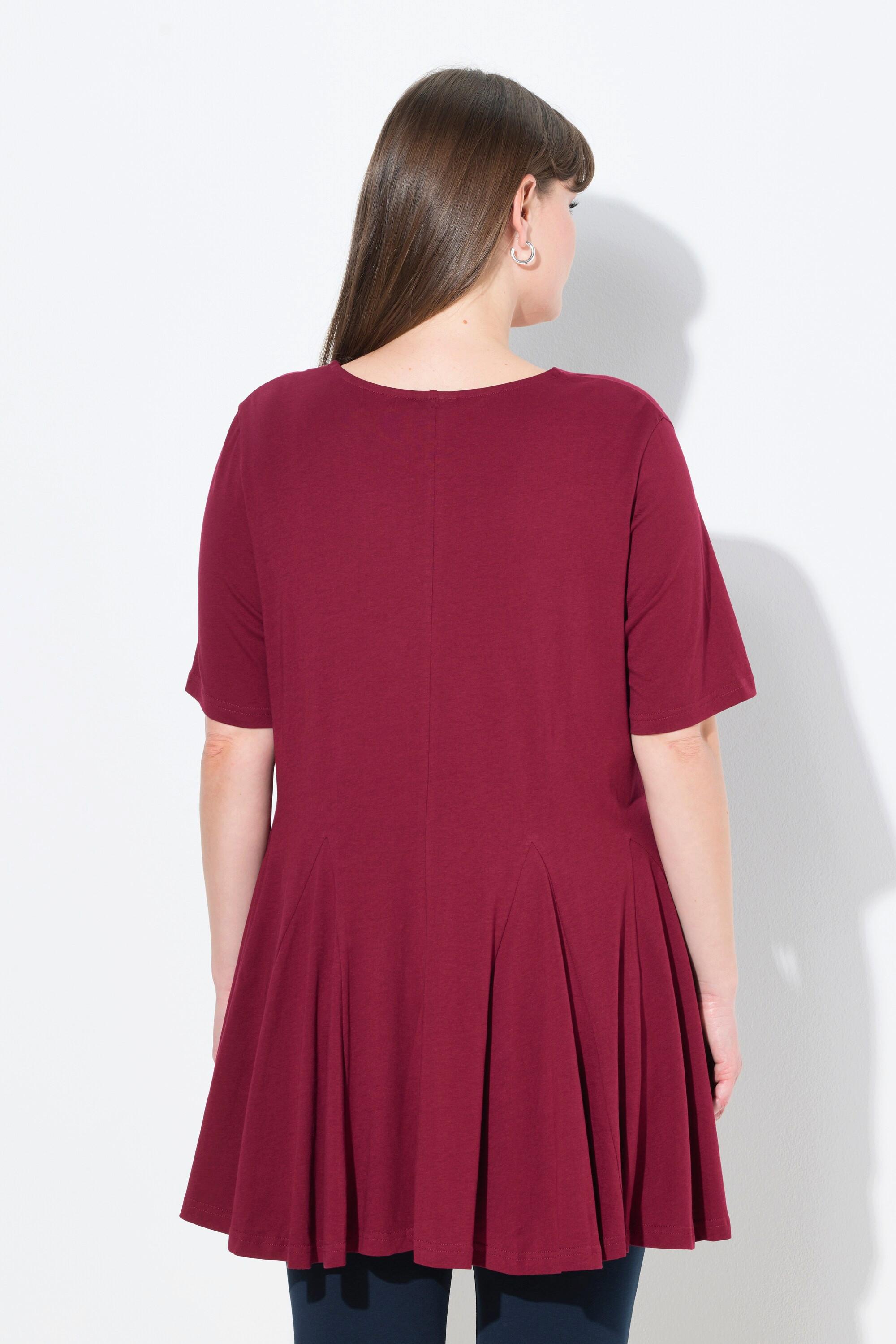 Ulla Popken A-Linie T-Shirt Tunika-Ausschnitt Halbarm