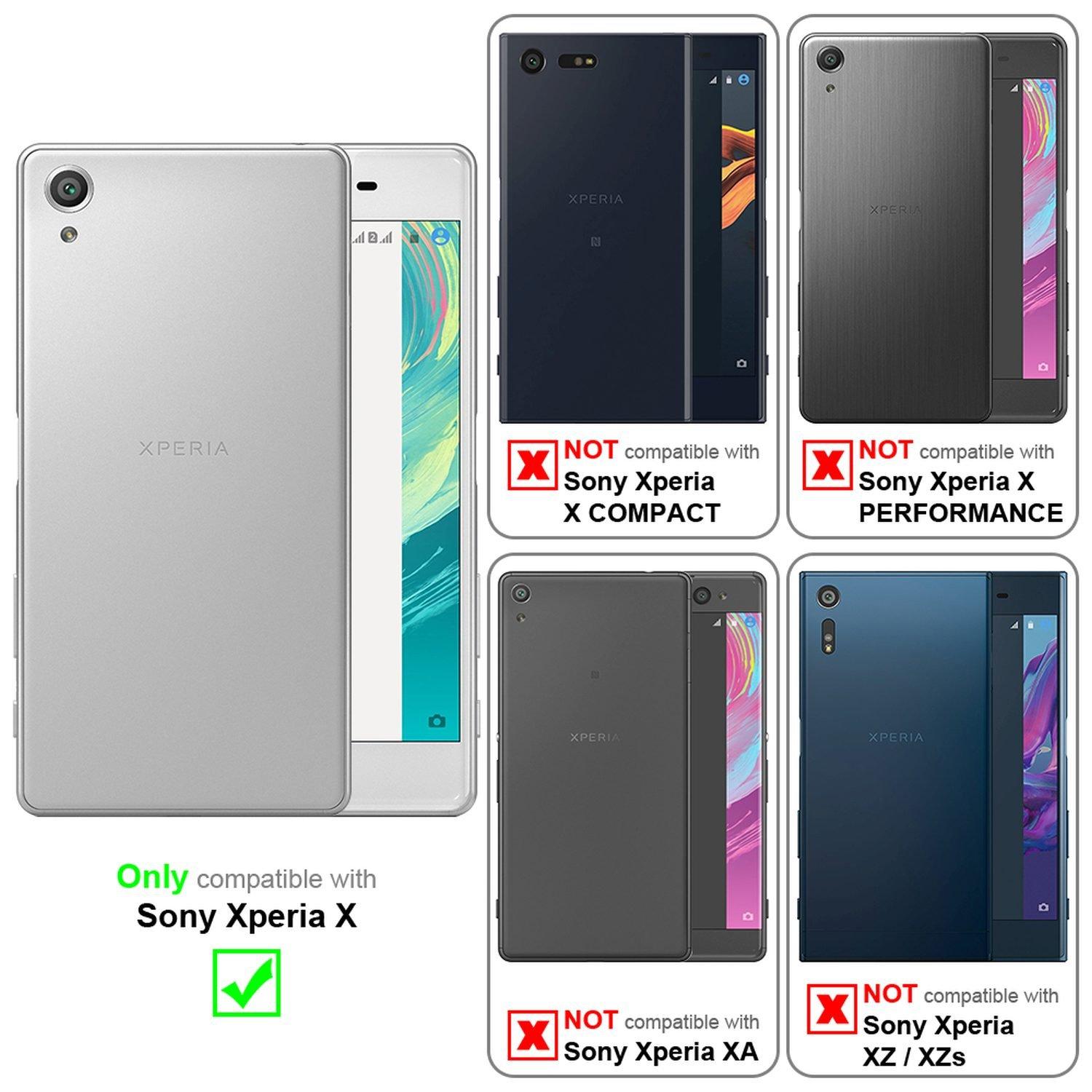 Cadorabo Hülle für Sony Xperia X Magnetverschluss, Kartenfach