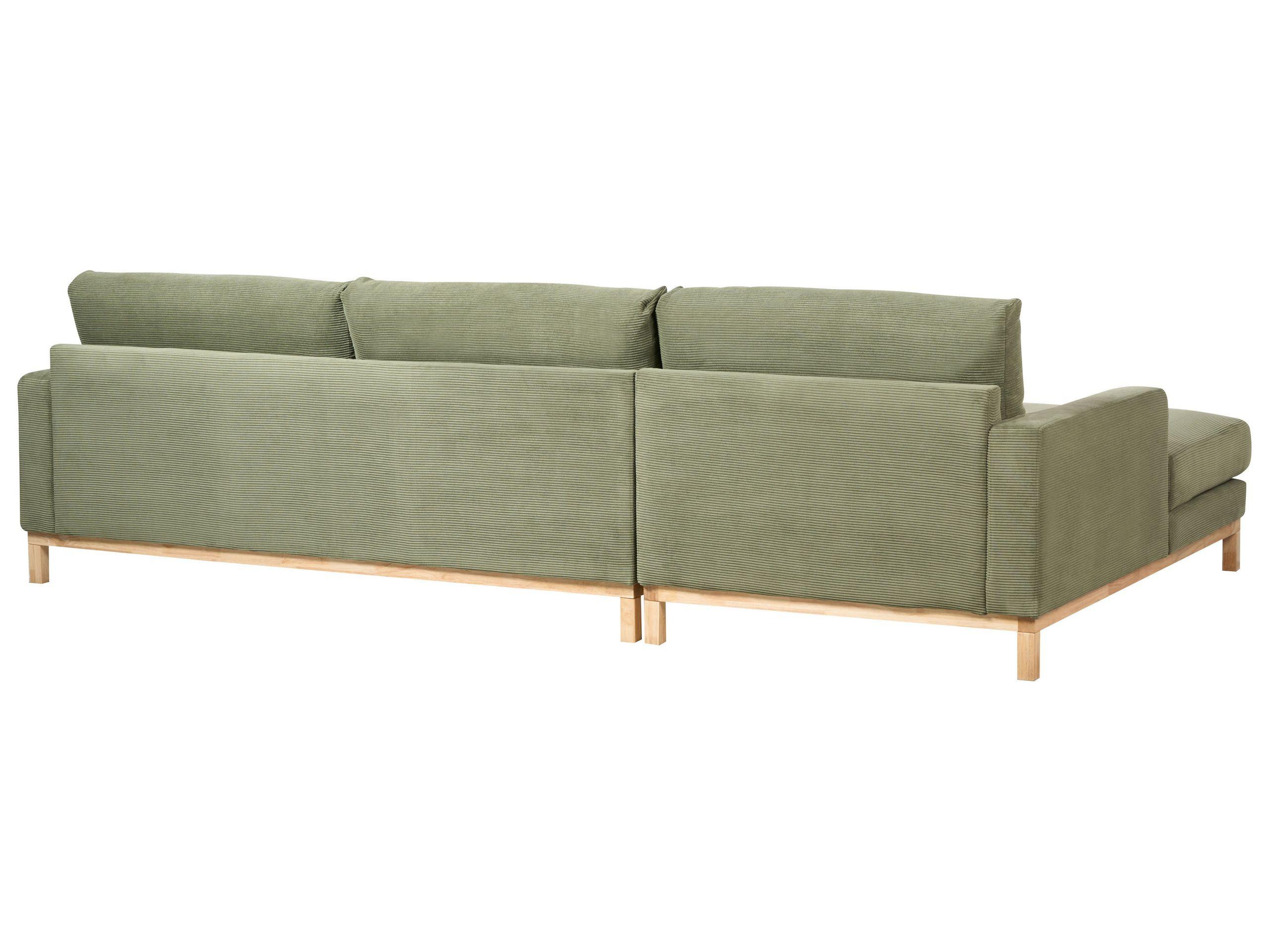 Beliani Rechtsseitiges Ecksofa aus Cord Modern SIGGARD