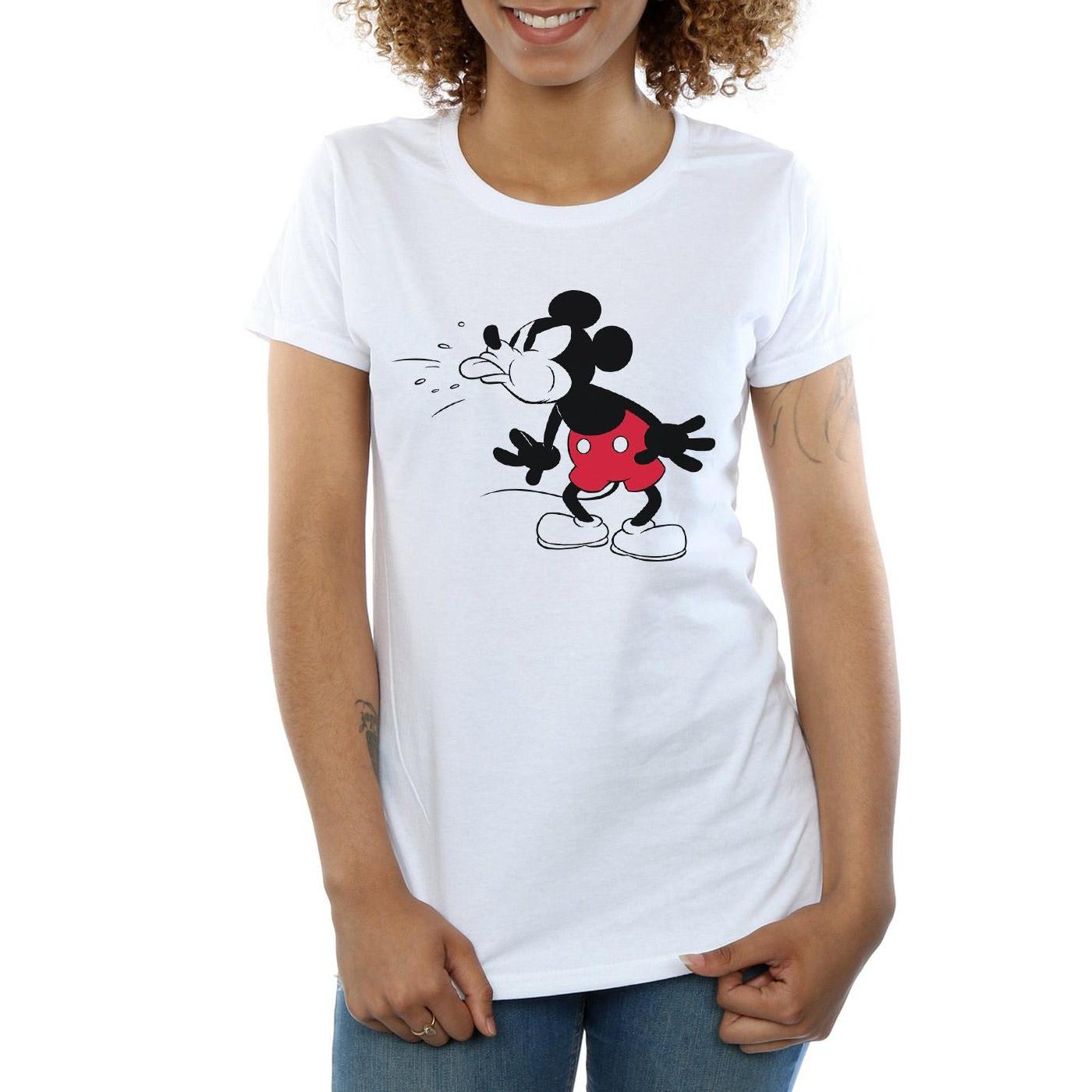 Disney Mickey Mouse Whistling Print T-Shirt