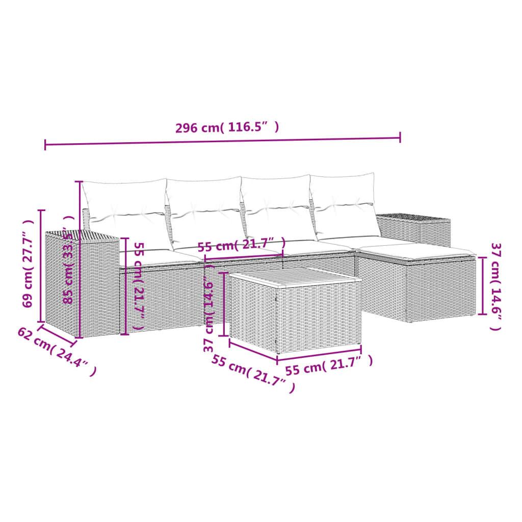 VidaXL Garten sofagarnitur poly-rattan
