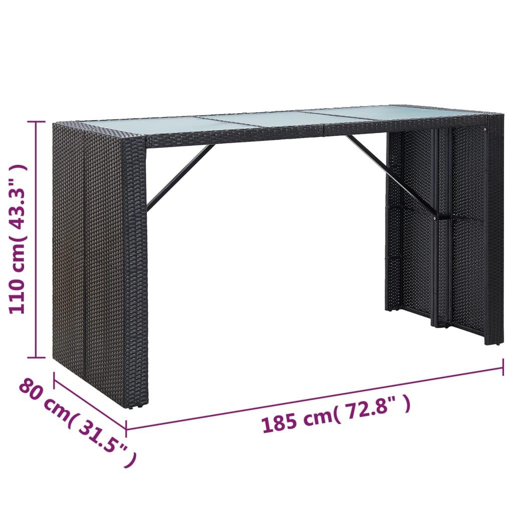 VidaXL Gartenbar-set poly-rattan