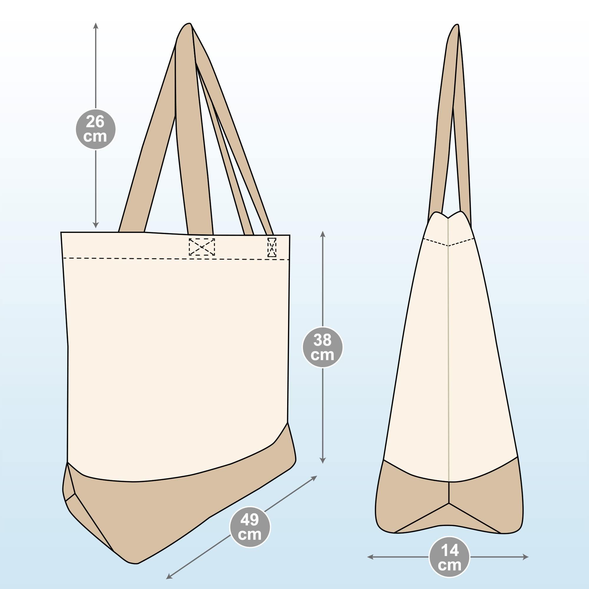 Only-bags.store Jutetasche Shopper Einkaufstasche Badetasche