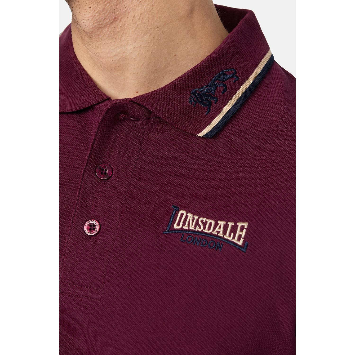 LONSDALE Slim Fit Polo-Shirt mit gestickten Details