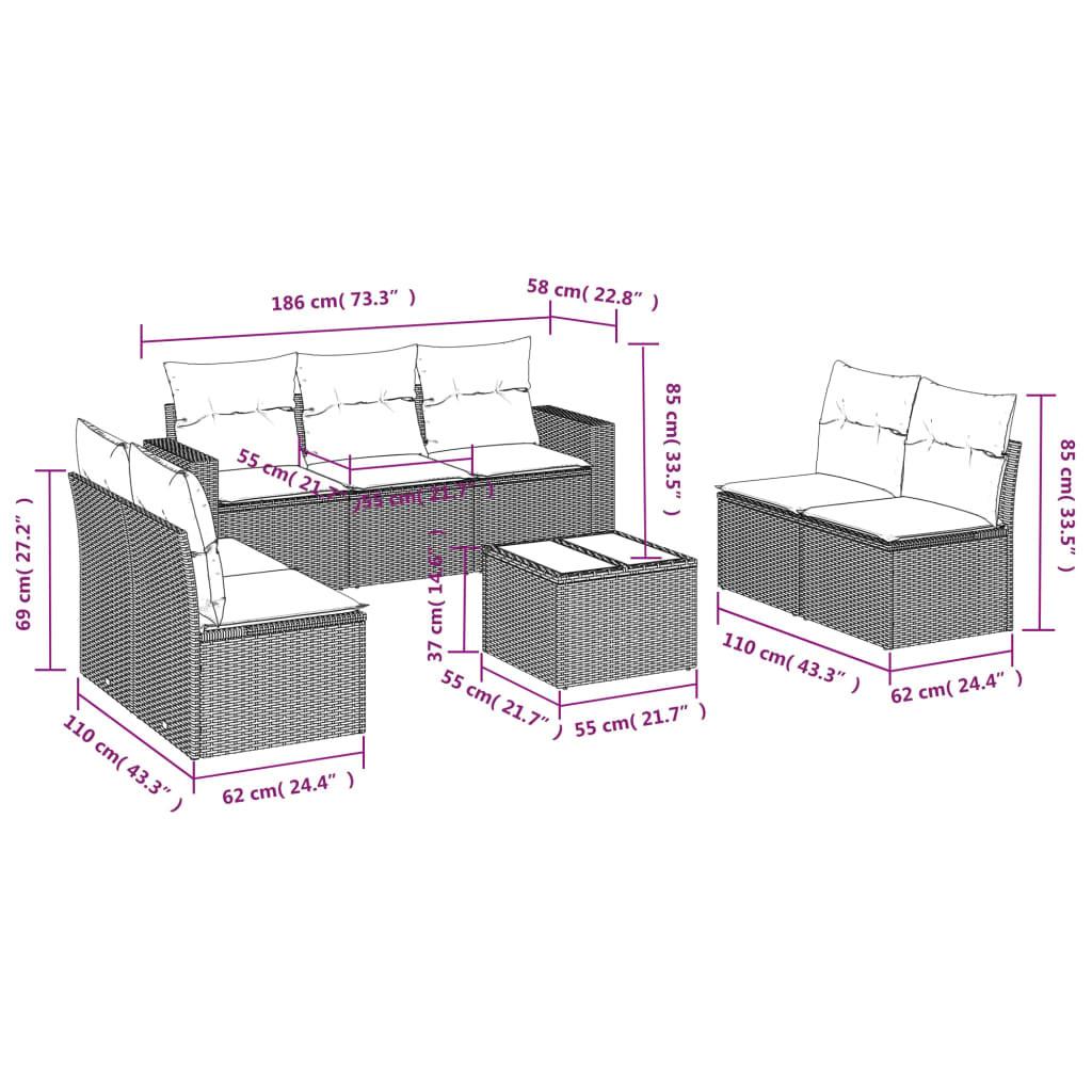 VidaXL Garten sofagarnitur poly-rattan