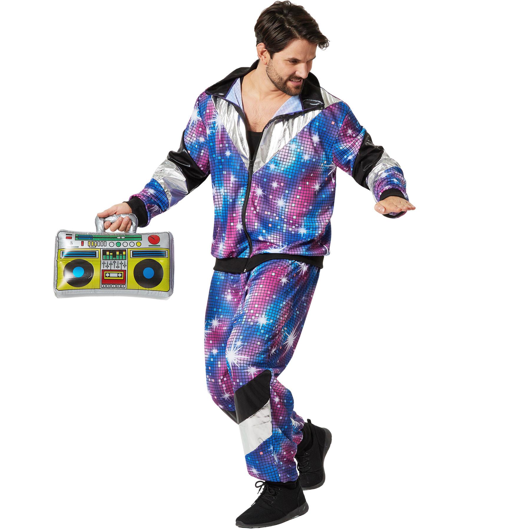 Tectake kostüm Retro 80er 90er Jahre Disco Jogginganzug