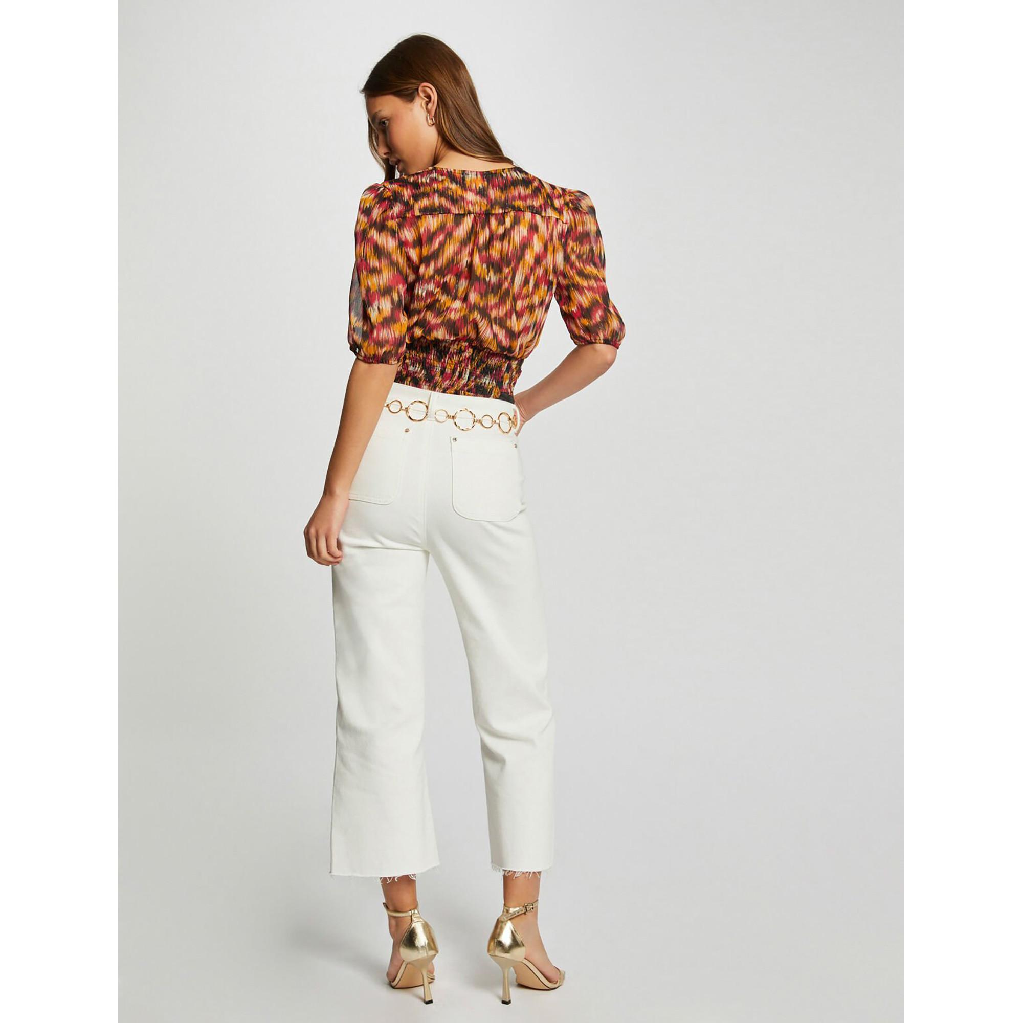 MORGAN Bedrucktes V-Ausschnitt Top