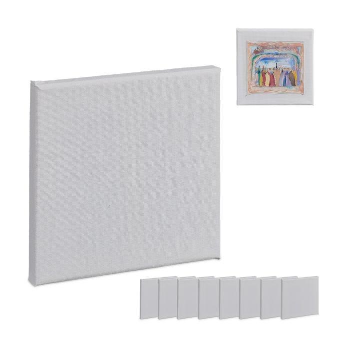 B2X Quadratisches 10er-Set aus Leinwand