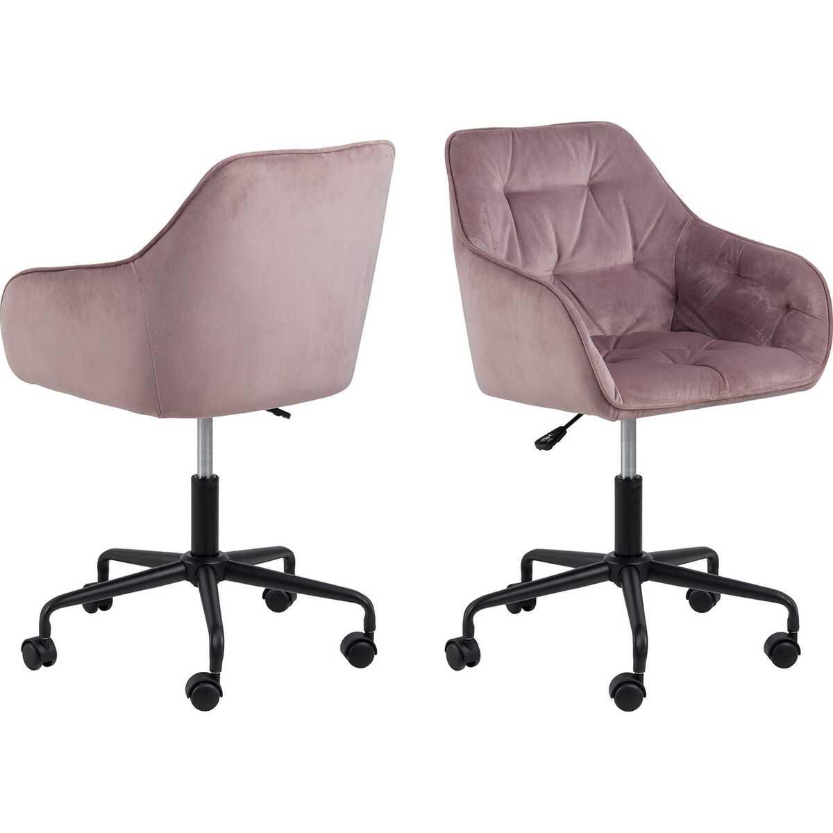 mutoni Bürostuhl Shields VIC Stoff Dusty Rose Schwarz
