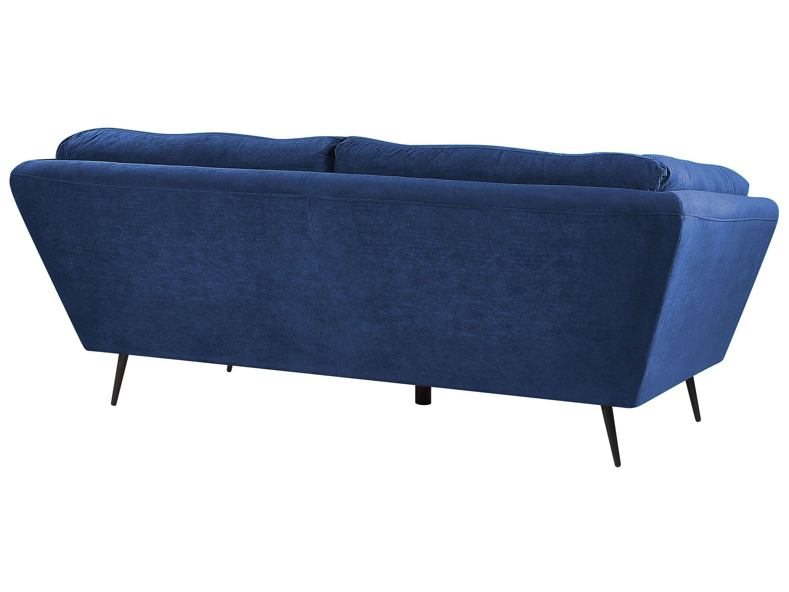 Beliani 3 Sitzer Sofa aus Samtstoff Retro LENVIK
