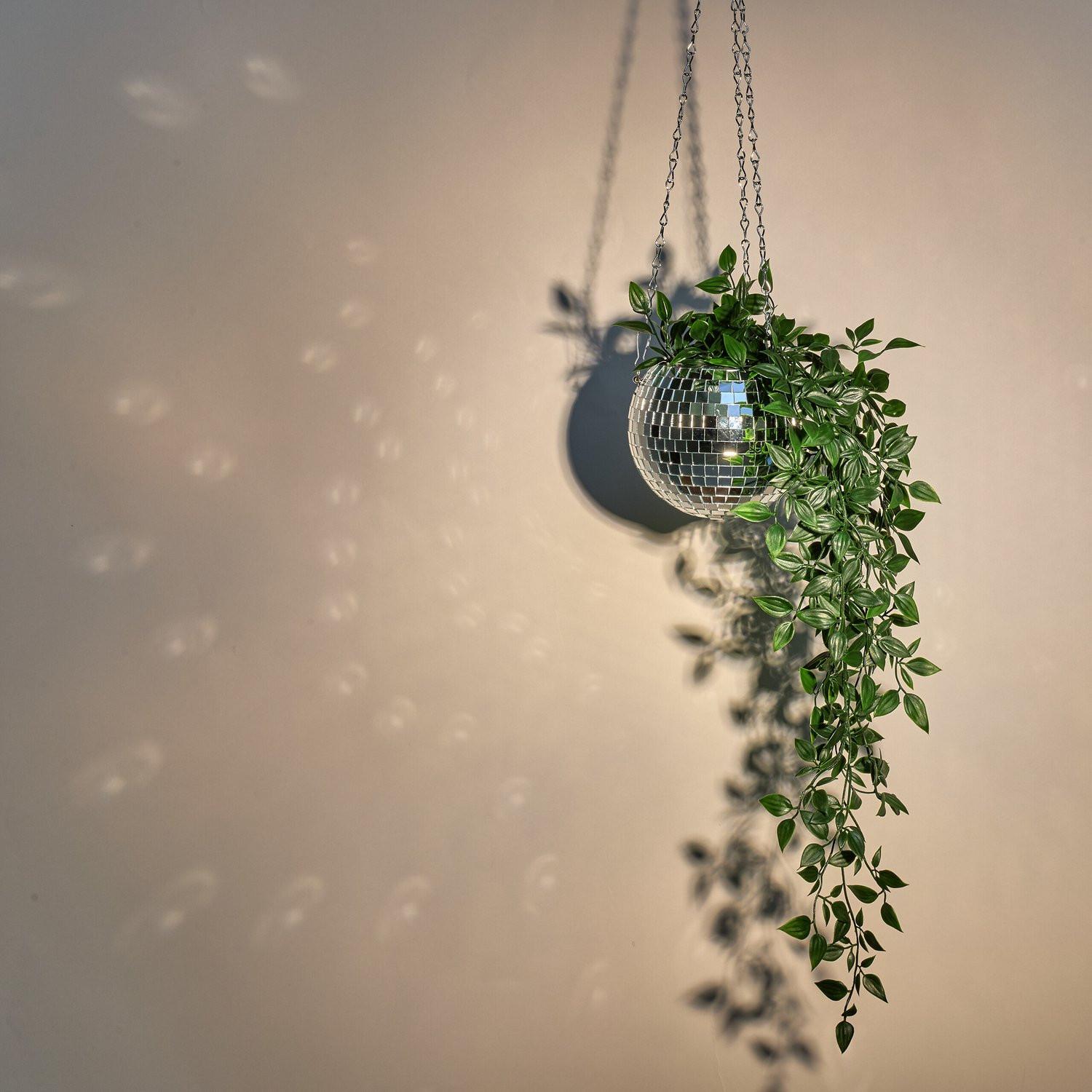 Northix Hängender Blumentopf mit Discokugel