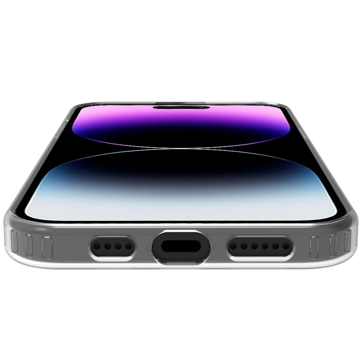 Celly Gelskinmag Magnetische TPU-Abdeckung iPhone 15 Pro Max Transparent