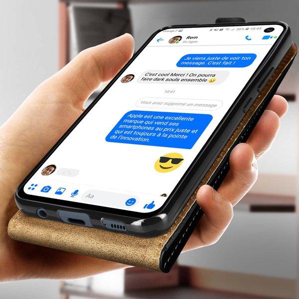 Avizar Klappetui für Galaxy S10e Schwarz