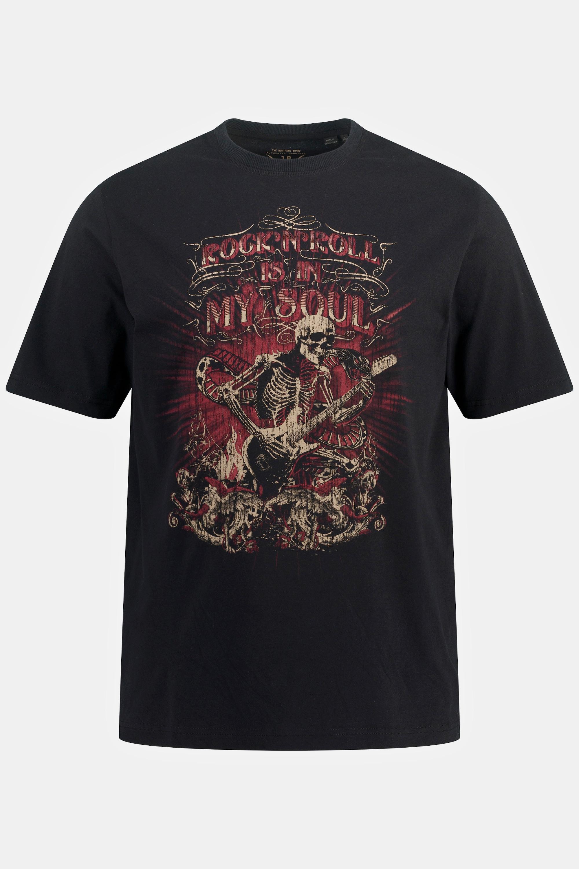 JP1880 Kurzarm Skelett Print Rundhals T-Shirt
