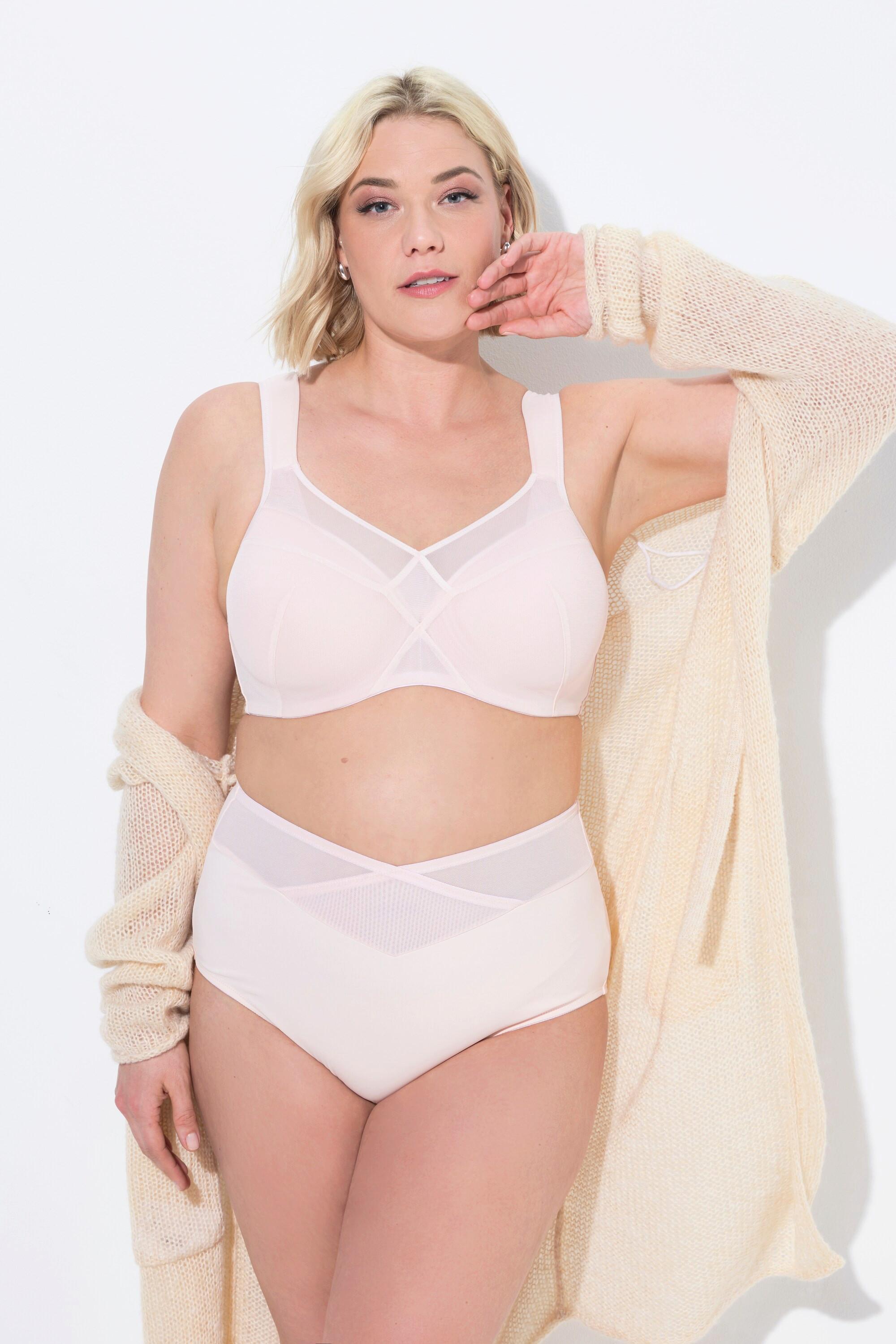 Ulla Popken Bügel-BH, Softschale, Mesh-Einsatz, Cup C - E