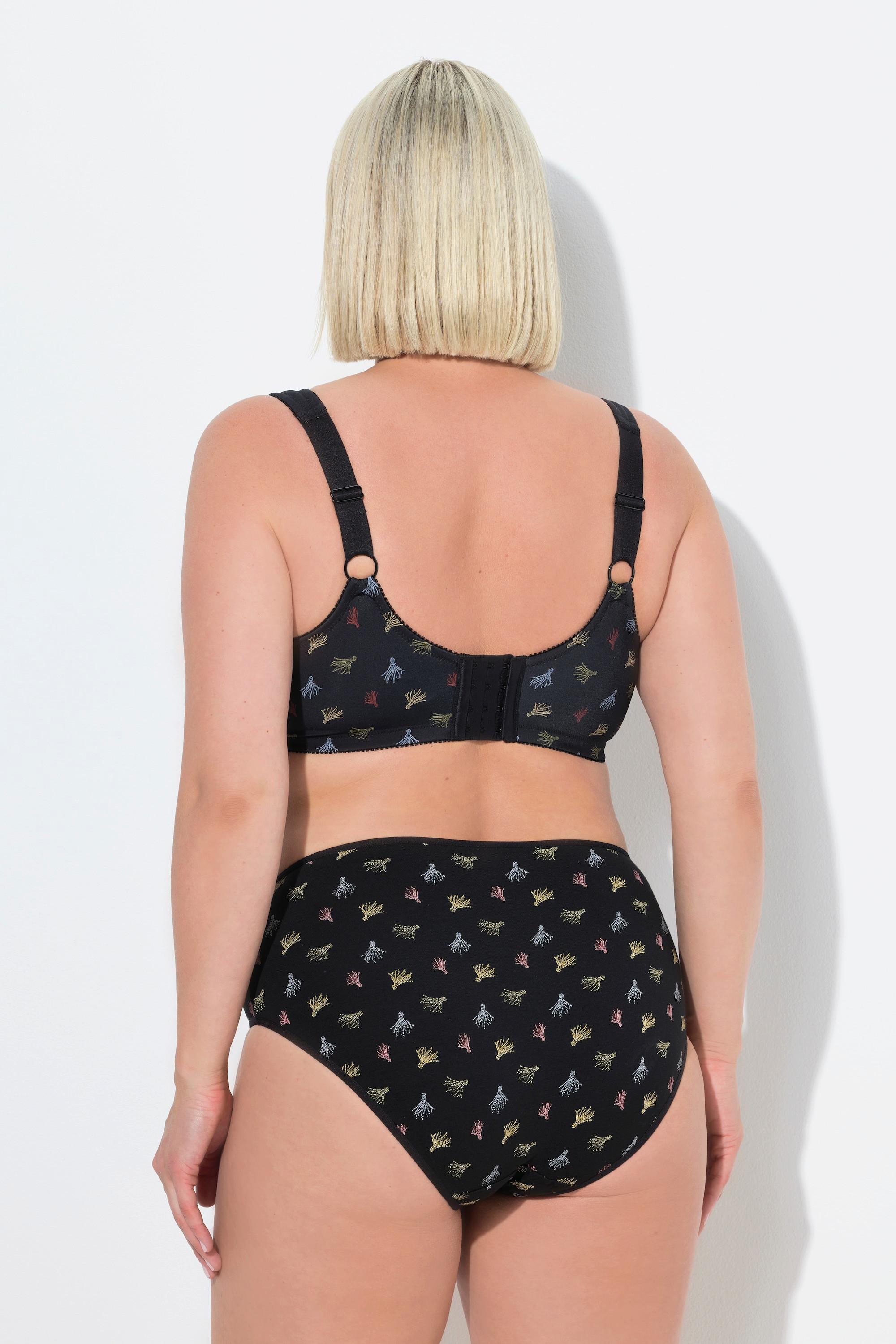 Ulla Popken Entlastungs-BH, Mustermix, ohne Bügel, Cup C - F