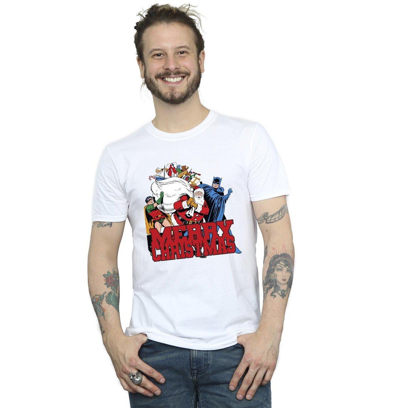 DC COMICS Merry Christmas Santa Batman und Robin T-Shirt
