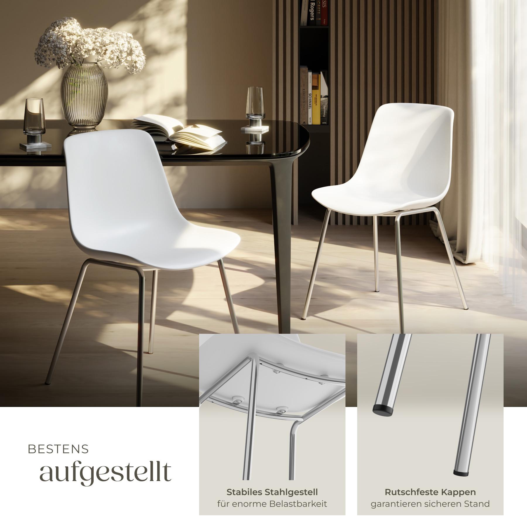 Tectake Kunststoffstühle Mave, ergonomisch, 120 kg