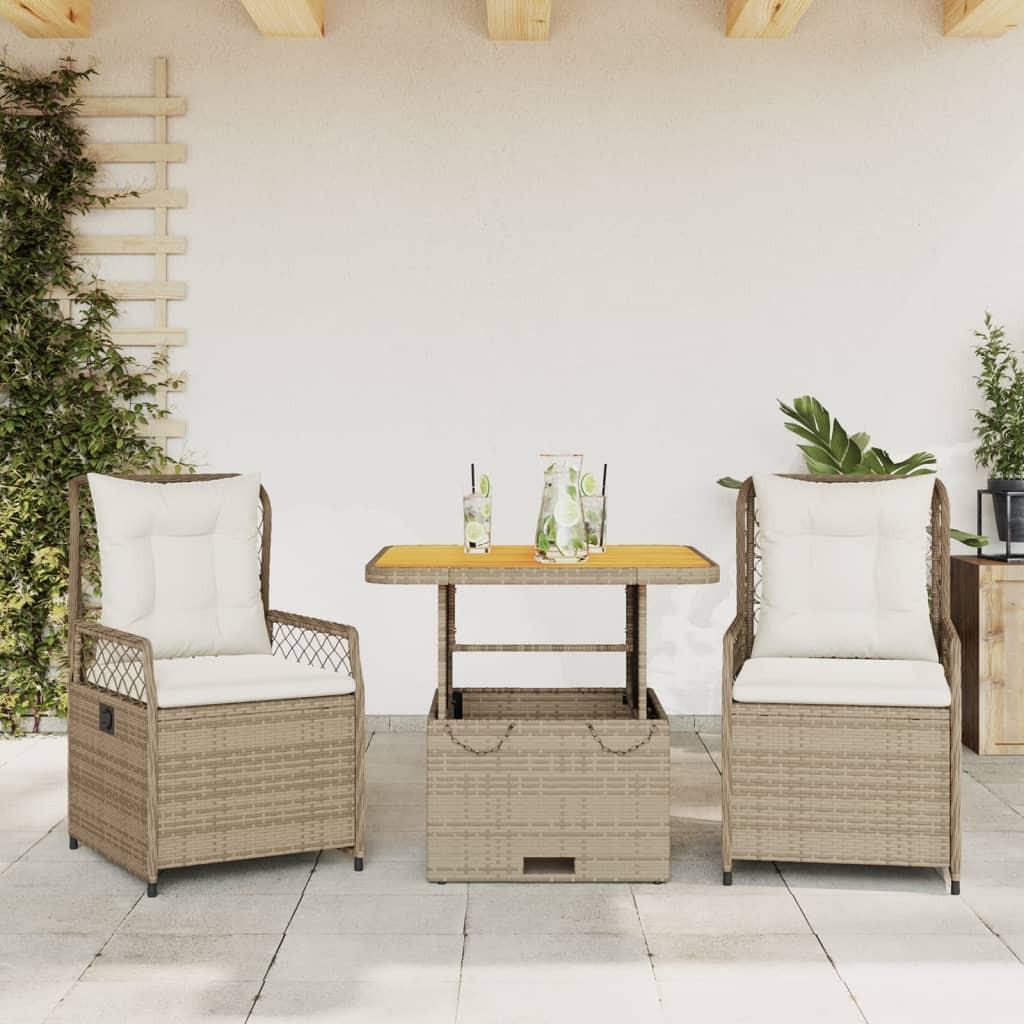 VidaXL Garten essgruppe poly-rattan