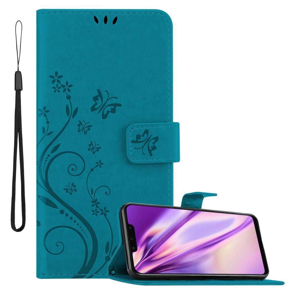 Cadorabo Hülle für Huawei MATE 20 LITE Blumen Design Magnetverschluss