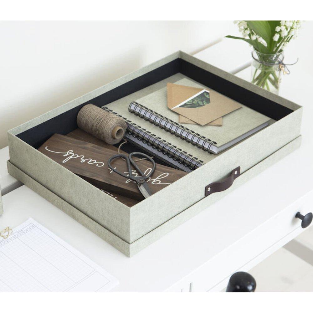 Bigso Box of Sweden SVERKER Aufbewahrungsbox A3 Linnen Canvas