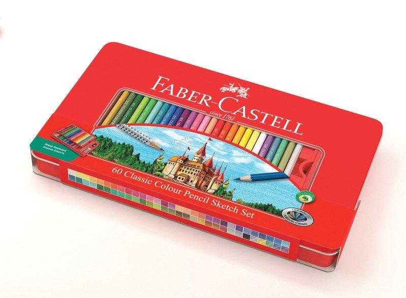 Faber-Castell Classic Colour Farbstifte Hexagonal im Metalletui (60Teile)
