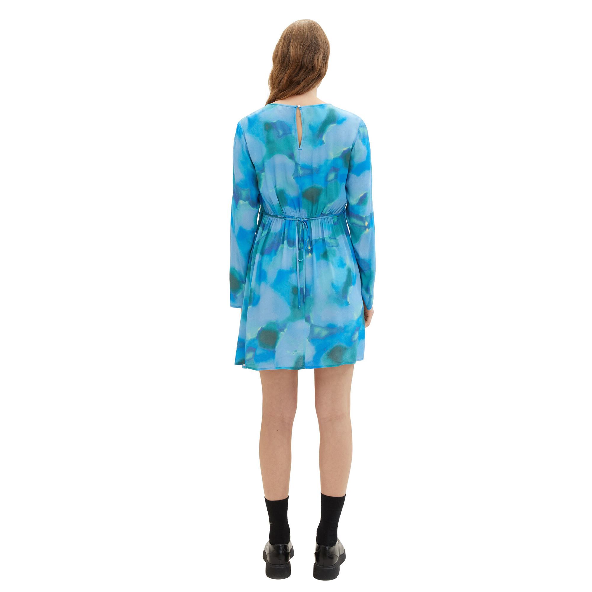 TOM TAILOR Denim Langarm Mini Kleid mit Farbverlauf