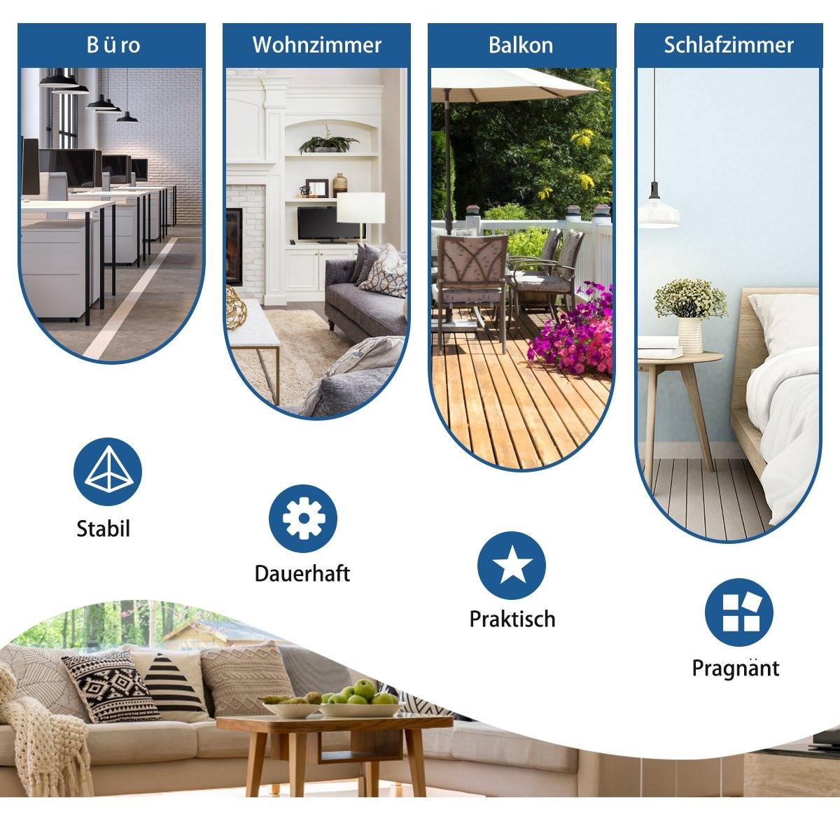 Northix 3-Panel Raumteiler Faltbarer Stoffsichtschutz Grau