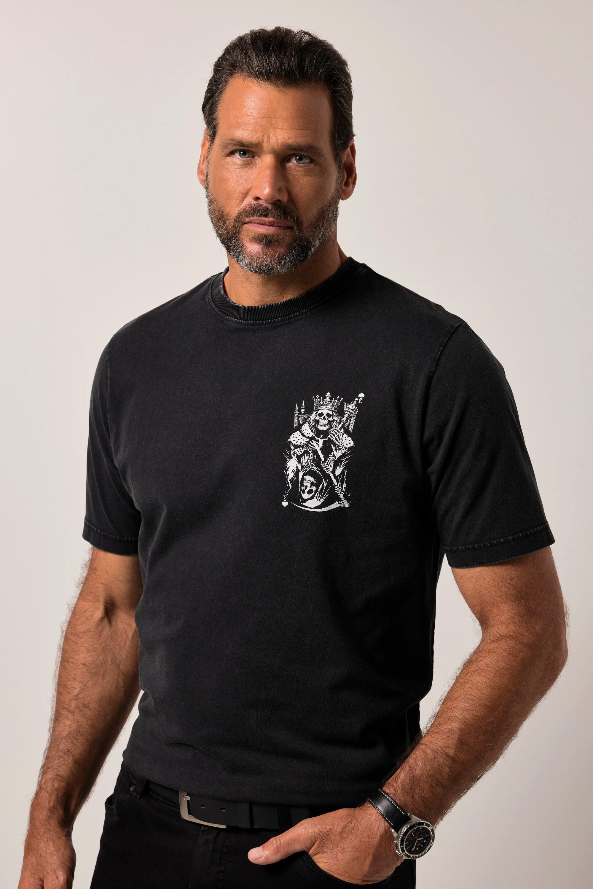 JP1880 Kurzarm T-Shirt Vintage Look mit Brustprint