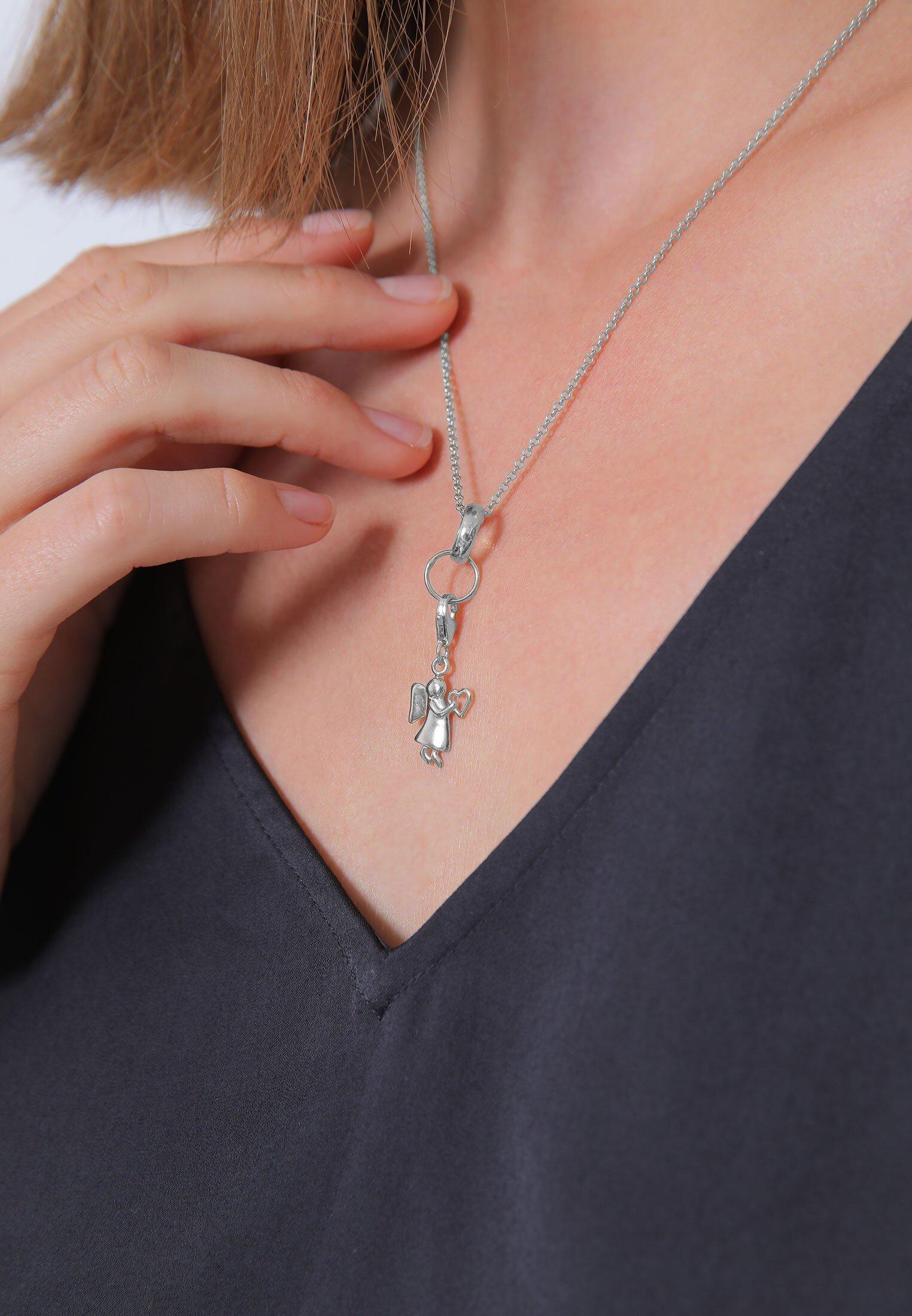 Elli Charm Anhänger Schutzengel Herz Himmel