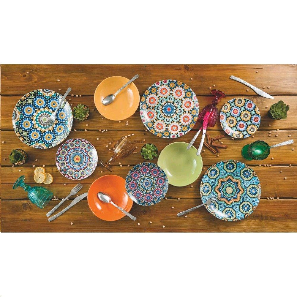 Villa D'Este Home Tivoli , Marrakech - Geschirrset Porzellan und Gres, 18-tlg