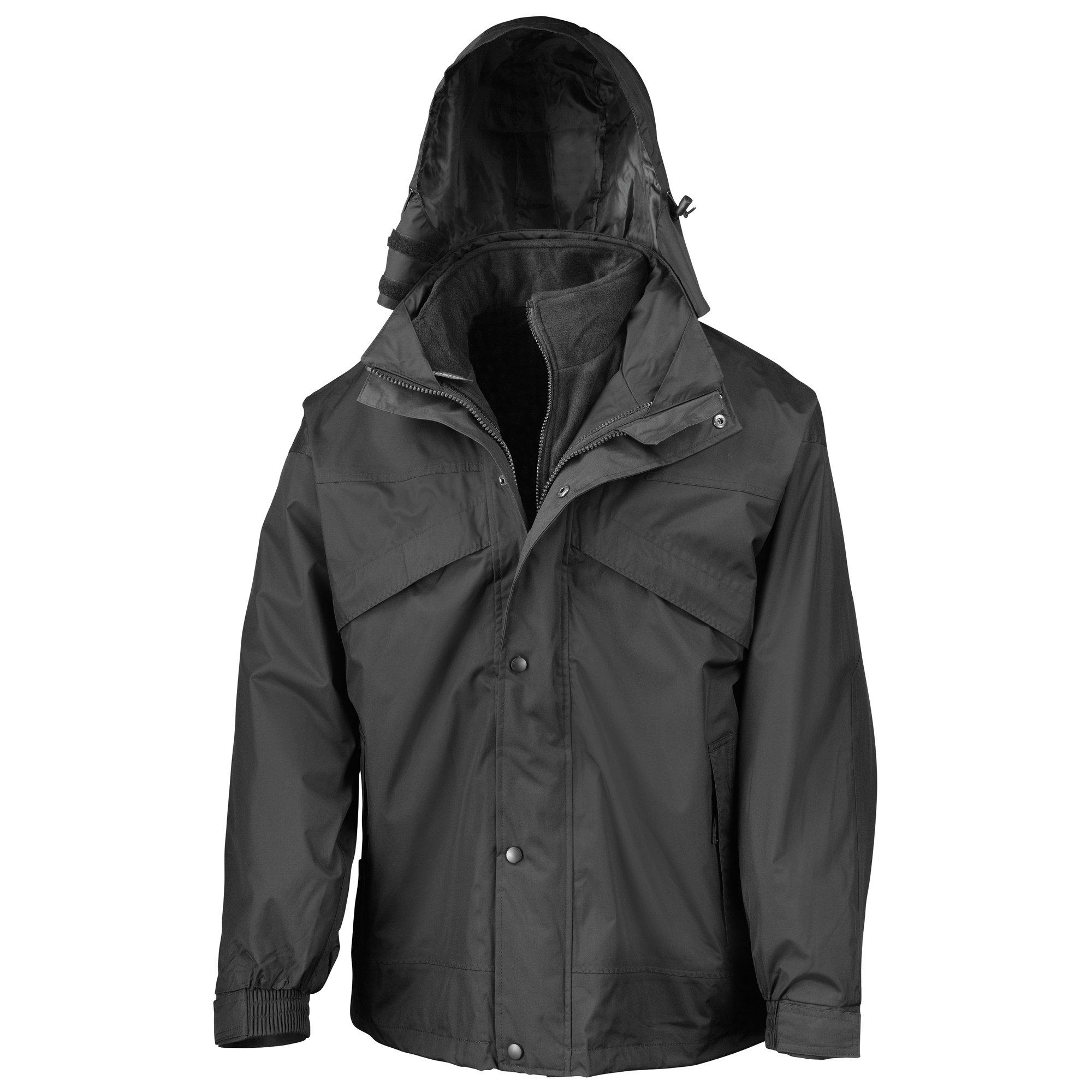 Result 3in1 StormDri Jacke mit Reißverschluss und Druckknöpfen, wasserabweisend, winddicht