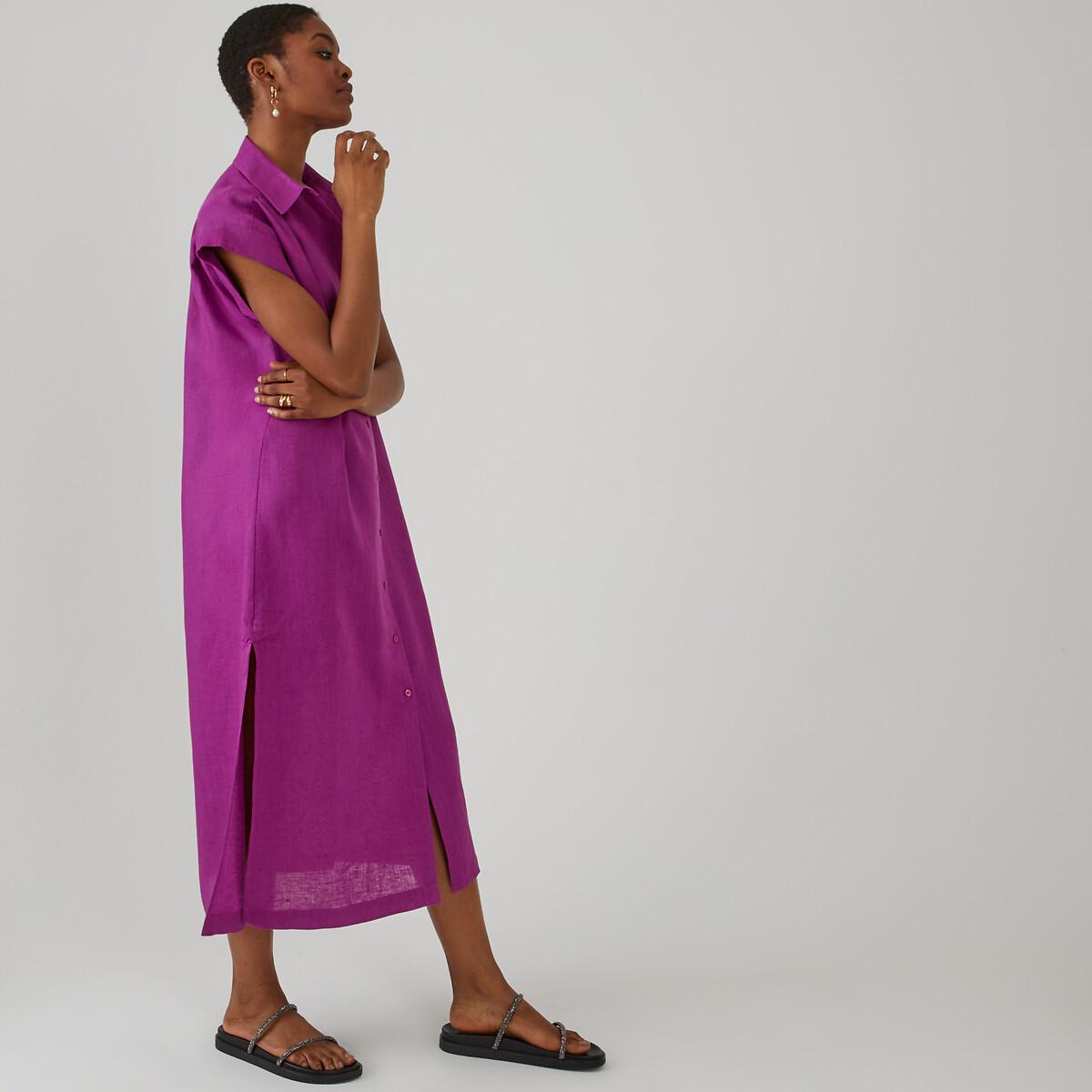 La Redoute Collections Signature Leinen Midi Blusenkleid