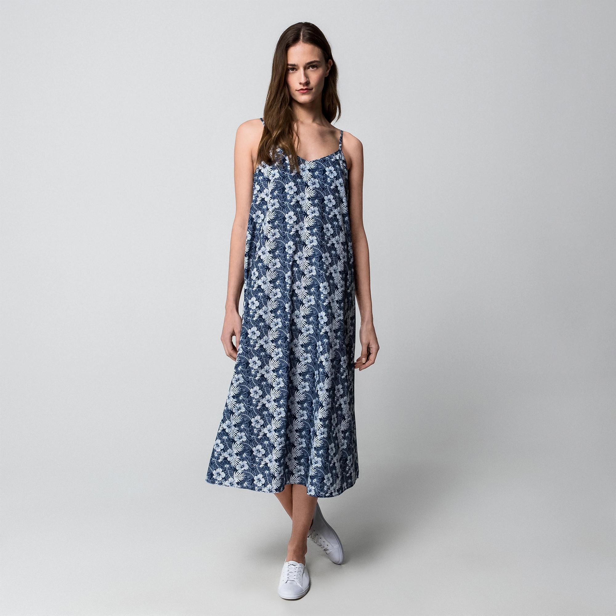 Manor Woman Midi A-Linie Freizeitkleid mit Blumenmuster