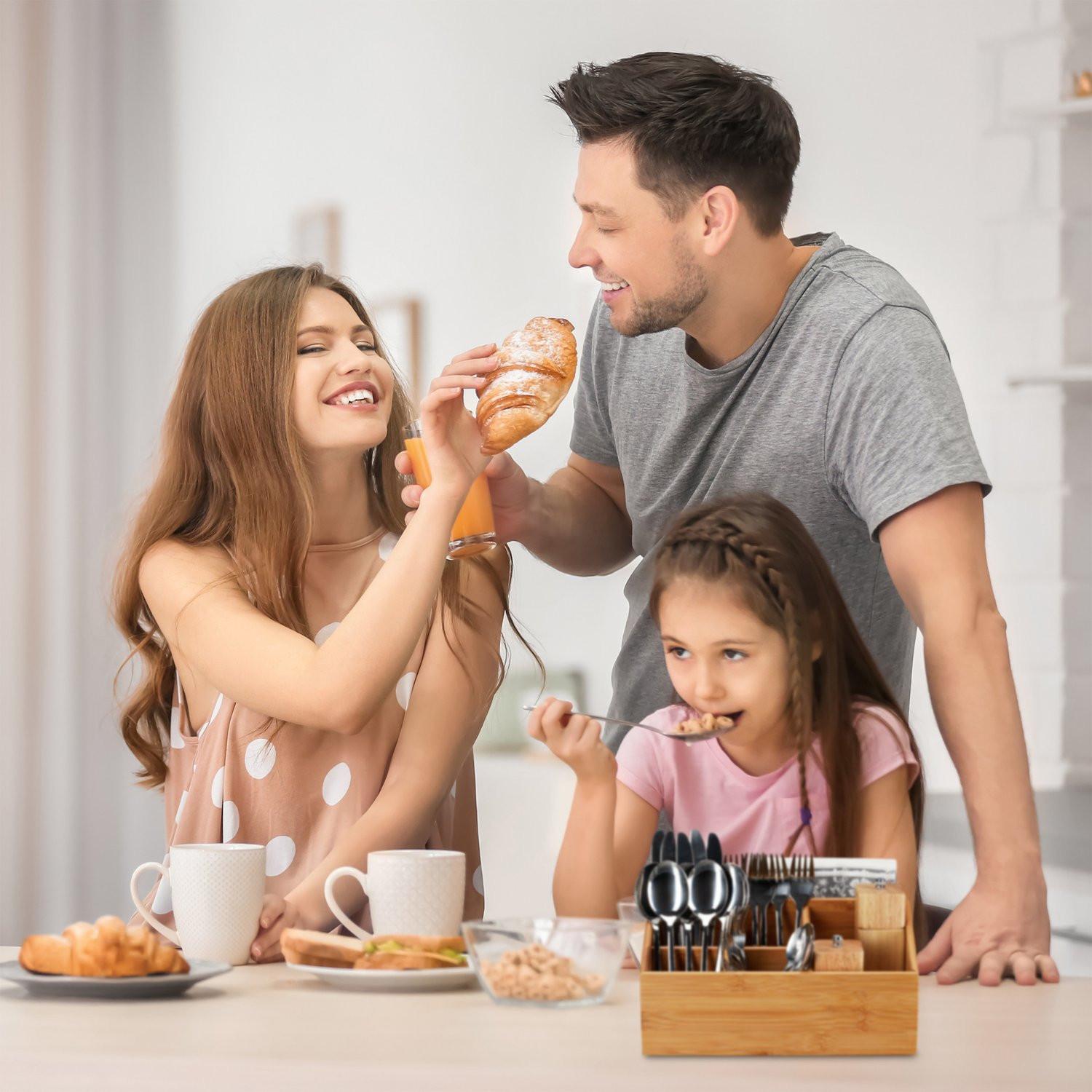 B2X Tischaufbewahrung aus Bambus mit 6 Fächern