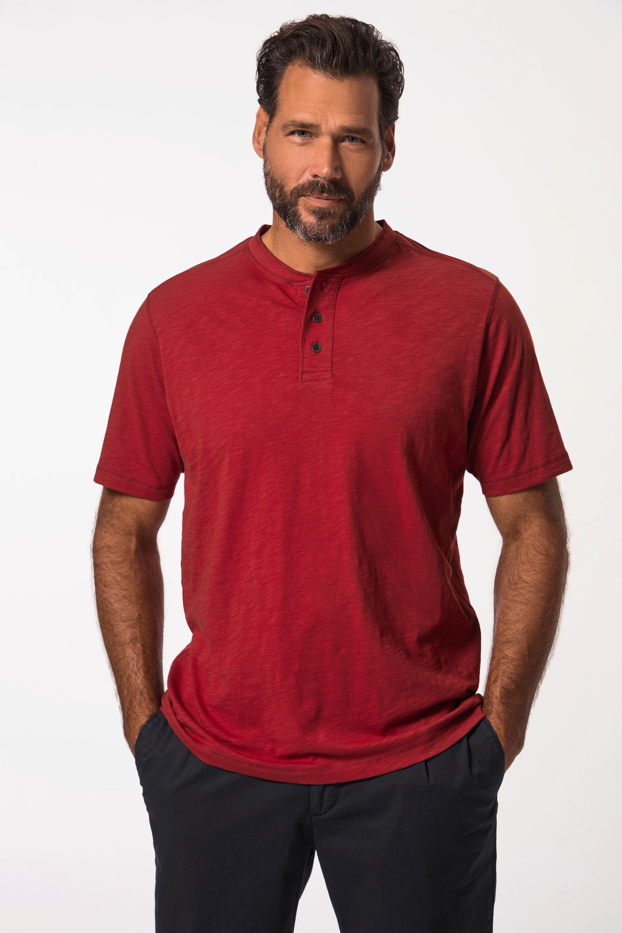 JP1880 Henley Halbarm Rundhals mit Knopfleiste