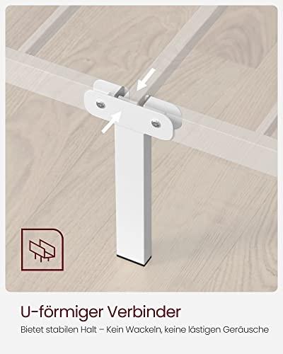 Pricenet Eleganter industrieller Doppelbettrahmen, Stahl, 225 kg