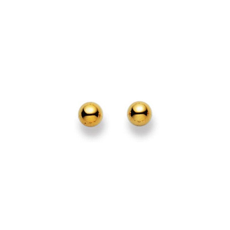 MUAU Schmuck Ohrstecker Gelbgold 750, 4mm