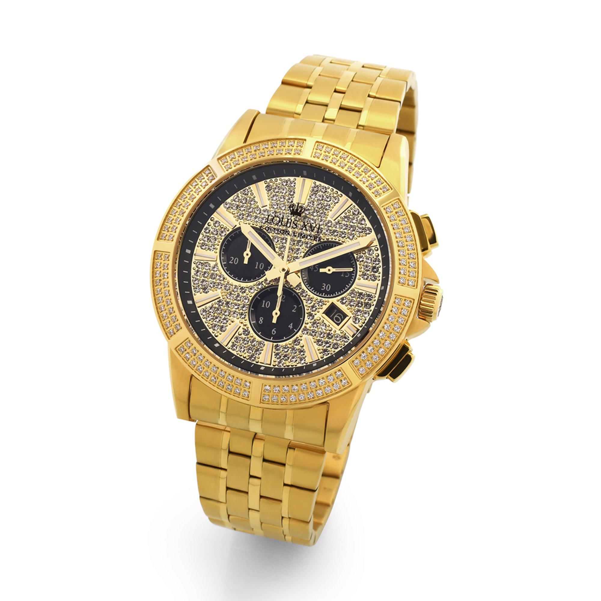 LOUIS XVI Majesté Iced Out Chronograph Uhr